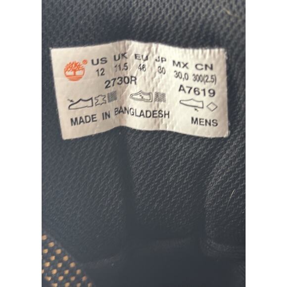 Timberland Mt Maddsen Mid Waterproof Hiking Boots Mens 12 Brown Leather Logo - Picture 10 of 12